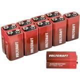 Batterier & Laddbart Voltcraft 6LR61 Batteri 9 V Alkaliskt 550 mAh 9 V 10 st