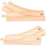 Bigjigs Tågbanetillägg Bigjigs Rail Curved Points (Pack of 2) Other Major Wooden Rail Brands are Compatible