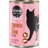 Cosma Katter - Veterinärfoder Husdjur Cosma 24x400g Asia Kylling & kyllingelever kattefoder våd