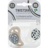 Twistshake Nappar & Bitleksaker Twistshake 2x Pacifier 0-6m Pastel Grey White