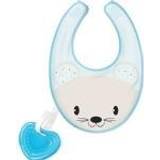 Chicco Haklappar Chicco Bib with teether 4M blue
