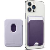 Mobiltillbehör Caseology Nano Pop Magnetisk plånbok korthållare designad för MagSafe Wallet Kompatibel med iPhone 12 Serien iPhone 13 Serien Grape Purple