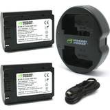 Sony a7r ii Wasabi Power Battery (2-Pack) and Dual USB Charger for Sony NP-FZ100 BC-QZ1 and Sony a9 a7R III a7 III