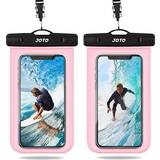 Transparent Vattentäta skal JOTO Waterproof Case Universal Phone Holder Pouch, Underwater Cellphone Dry Bag Compatible with iPhone 13 Pro 12 11 Pro Max XS XR X 8 7 6S, Galaxy S21 S20 S10 Note Pixel Up to 7.0" -2 Pack,Clearpink