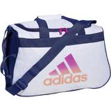Väskor adidas Diablo Small Duffel Bag, Jersey White/Victory Blue/Sonic Fuchsia Purple, 11 inch x18.5 inch x10 inch