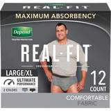 Depend Intimhygien & Mensskydd Depend Real Fit Incontinence Fragrance Free Underwear for Men - Maximum Absorbency