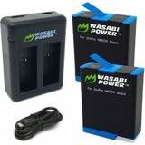 Gopro 10 Batterier & Laddbart Wasabi Power Batterier och Batteriladdare Dubbel för GoPro Hero11/10/9 Black Paket