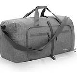 Duffelväska 55 L packbar duffelväska med skofack unisex grå resväska vattentålig duffelväska, Grå, size 55L