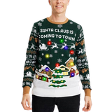 Jule Sweaters Santa Claus is Coming to Town LED Sweater - Green
