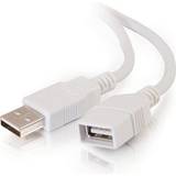 C2G USB-kabel Kablar C2G 1m USB 2.0 Female Extension Cable for PCs Lapto
