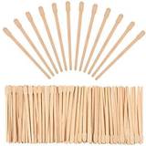 Vaxvärmare 500 Pieces Brow Wax Sticks Small Wax Spatulas Applicator Wood Craft Sticks for Hair Removal Nose
