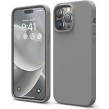 Elago Silikoner Mobilskal Elago Fodral med flytande silikon kompatibelt med iPhone 14 Pro Max fodral (6,7 tum) premiumsilikon, helkroppsskydd – 4 lager, stöttåligt telefonfodral, reptåligt mjukt mikrofiberfoder (mörkgrå)