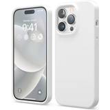 Elago Silikoner Mobilskal Elago iPhone 14 Pro Liquid Silicone Case Full Body Protective Cover Shockproof Slim Phone Case Anti-Scratch 6.1 inch (White)