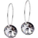Blomdahl Round Pendant Earrings - Silver/Black