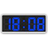 24.se Digital Alarm Clock with Blue Numbers
