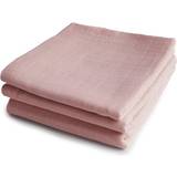 Babyfiltar Mushie Muslin Baby Cloths 100% Organic Cotton 23.5" x 23.5" (Blush) 3-Pack
