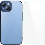 Baseus Zestaw ochronny Glitter przeźroczyste etui i szkło hartowane do iPhone 14 (niebieski)