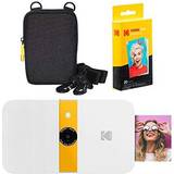 Skrivare Kodak Smile direkttryck digitalkamera (vit/gul) mjukt fodral kit