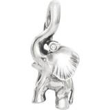 Ole Lynggaard Silver Berlocker & Hängen Ole Lynggaard Elephant Medium Pendant - Silver/Diamonds