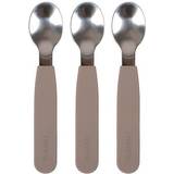 Filibabba Barnbestick Filibabba Silicone Spoons 3-pack Warm Grey