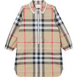 Burberry Girl's Callie Check Stretch Cotton Dress - Archive Beige Ip Chk