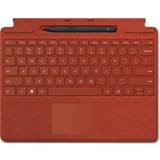 Microsoft Surfplattaskal Microsoft Surface Pro 8/9/X Type Cover+SlimPen2 AT/DE Red 8X8-00025