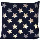 Stjärnor - Svarta Textilier MCU KANGURU Lätt kudde stjärnor, polyesterbomull, blå, enkel