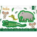 Decora crocodile and elephant Utstickare