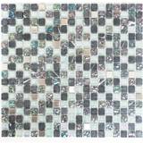 Silver Mosaik HUH Mosaik glas natursten XCM M840 30,5x32,2