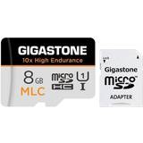 Micro sd kort Gigastone [MLC 10x hög uthållighet] 8 GB MLC Micro SD-kort, Full HD-videoinspelning, säkerhetskamera, instrumentkamera, övervakningskamera, 80 MB/s, U1 C10