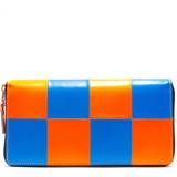 Comme des Garçons Sa0110Fs Fluo Squares Zip Wallet Blue/Orange