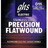 GHS PRECISION FLATS strängsats för elgitarr platt wound – 800 – extra lätt – 011/046