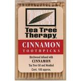 Tandpetare Tea Tree Therapy Cinnamon Toothpicks Mint 100-pack