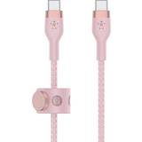 Kablar Belkin CHARGE USB-C to USB-C 2.0_Braided Silicon, 1m, Pink CAB011bt1mPK