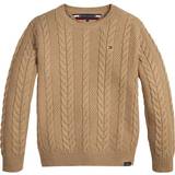 Tommy Hilfiger Stickade tröjor Tommy Hilfiger Essential Cable Knit Jumper - Classic Khaki (KB0KB07827)