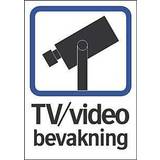 Övervakningskameror SYSTEMTEXT DEKAL TV/VIDEO BEVAKNING 35-8115 210X148MM
