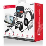 Speltillbehör Dreamgear Gamers Kit for Switch OLED: Wired Gaming Headset with 50mm Drivers, 2Screen Protectors, Ergonomic Grip, Switch OLED Travel Case, Joy-Con