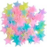 Multifärgade - Stjärnor Inredningsdetaljer Amaonm Glow in The Dark Luminous Stars Fluorescent Noctilucent Plastic Wall Stickers
