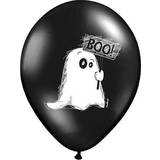 PartyDeco Ballonger 30cm, Spöke, Svart 10-Pack- Halloween