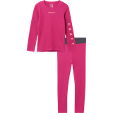 Rosa Underställ Barnkläder Craft Sportswear Junior Core Warm Baselayer Set