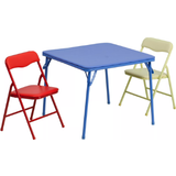 Svarta Möbelset Barnrum Flash Furniture Mindy Kids Colorful Folding Table and Chair Set 3 piece