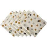 Guld Tygservetter DII Imports Metallic Confetti Dots Tygservett Guld, Silver, Vit (50.8x)