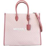 Handväskor Michael Kors Mirella Signature MK Large Tote Bag - Dark Powder Blush Pink