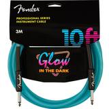 Fender Kablar Fender Professional 10 Foot Glow Dark Instrument Cable Blue #0990810108