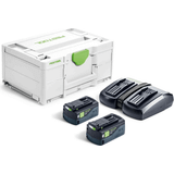 Festool Batterier & Laddbart Festool Laddpaket SYS 18V 2x5,0/TCL 6 DUO