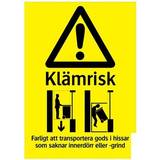 Kontorsinredning & Förvaring Skylt Klämrisk I Hiss 36-9016 105x148mm