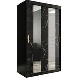 Svarta Krokar & Hängare Barnrum Furniturebox med Speglar Mitt Marmesa 120 Marmormönster