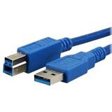 Usb skrivarkabel kablar MediaRange USB-B skrivarkabel, 3m blå, USB 3.0