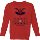 Spindelmannen Överdelar Marvel Boy's Avengers Spider-Man Christmas Jumper - Red
