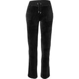 Dam Byxor & Shorts Juicy Couture Del Ray Classic Velour Pant - Black